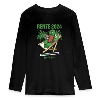 Rente 2024 Loading... Rente 2024 - Teenager Premium Bio Langarmshirt - Schwarz - Vorne - AI Model Kid Female (0cm)