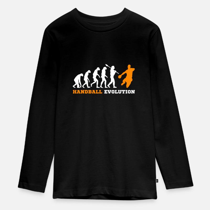 Evolution du handball - T-shirt manches longues Premium Ado - noir