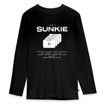 Serien Junkie 2 - Teenager Premium Bio Langarmshirt - Schwarz - Vorne - AI Model Kid Female (0cm)