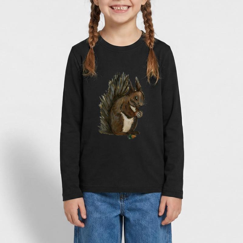 Eichhörnchen Eichhörnchen eichhörnchen esquilo Haselnuss Teenager Premium Bio Langarmshirt