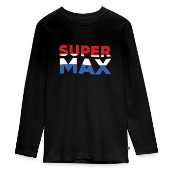 | Super Max Drapeau néerlandais - T-shirt manches longues Premium Ado - noir - Devant - AI Model Kid Female (0cm)