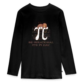 Math Be Irrational C’est Pi Day Sloth Pi - T-shirt manches longues Premium Ado - noir - Devant - AI Model Kid Female (0cm)