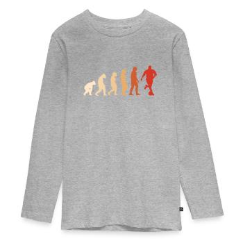 Sport Evolution Football - Teenager Premium Organic Long Sleeve Shirt - heather grey - Front