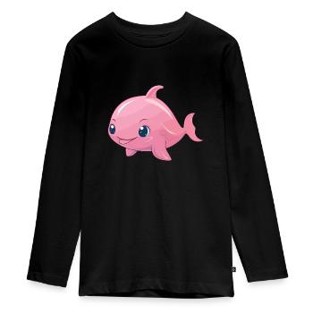 Bébé cachalot - T-shirt manches longues Premium Ado - noir - Devant - AI Model Kid Female (0cm)