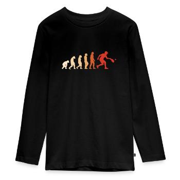 Sport Evolution Pickleball - Teenager Premium Organic Long Sleeve Shirt - black - Front - AI Model Kid Female (0cm)