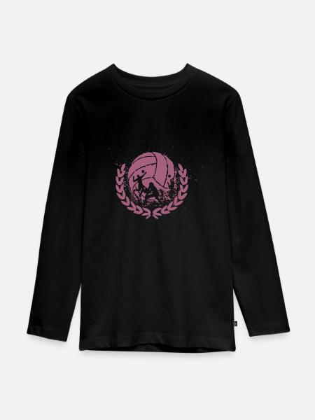 volleyball - Teenager Premium Bio Langarmshirt - Schwarz