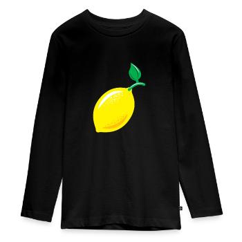 Cadeau citron citron vert aigre - T-shirt manches longues Premium Ado - noir - Devant - AI Model Kid Female (0cm)