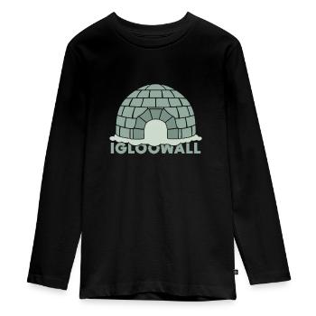 Cadeau Igloo Eskimo Snow House Snow - T-shirt manches longues Premium Ado - noir - Devant - AI Model Kid Female (0cm)