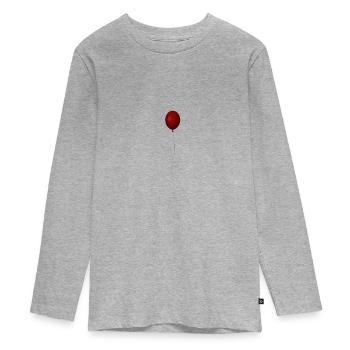ballon - T-shirt manches longues Premium Ado - gris chiné - Devant