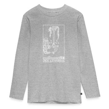 Tarot Card Ace of Swords - Swords Ass Gift - Teenager Premium Organic Long Sleeve Shirt - heather grey - Front