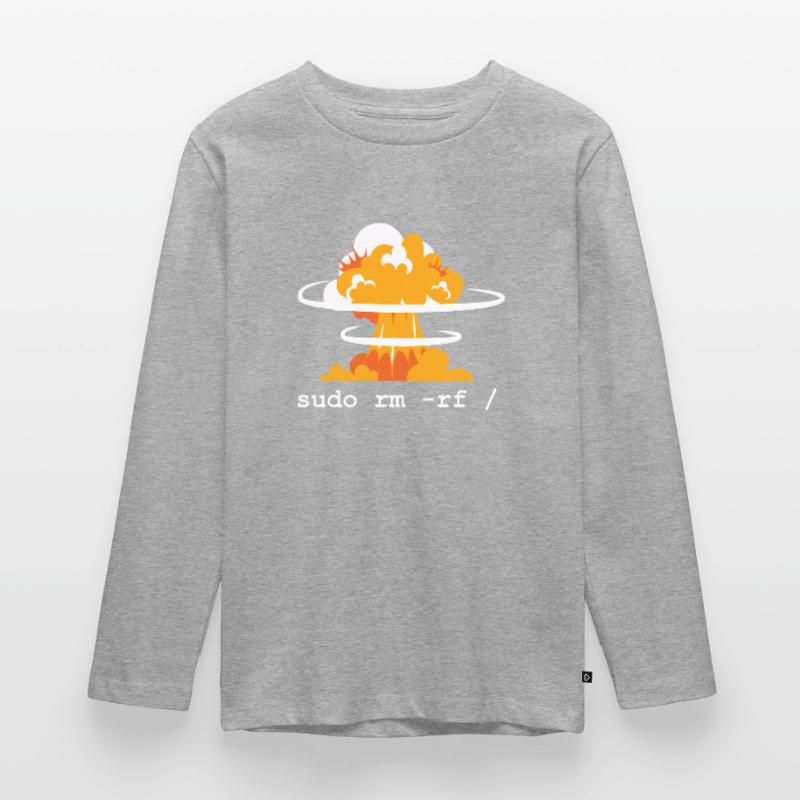 Linux Funny Linux Command Sudo RM RF pour Homme T-shirt manches longues Premium Ado