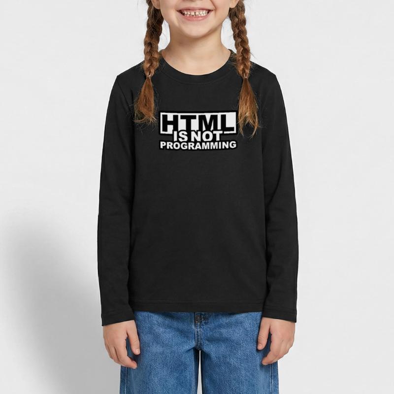 HTML is NOT Programming Teenager Premium Bio Langarmshirt