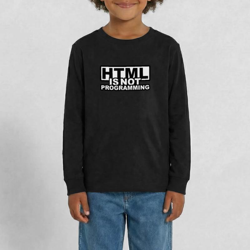 HTML is NOT Programming Teenager Premium Bio Langarmshirt