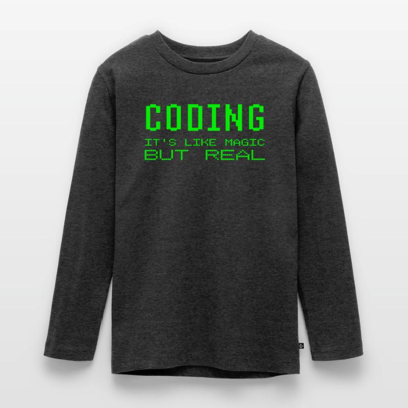 Coder c'est comme de la magie mais une vraie blague de programmation T-shirt manches longues Premium Ado