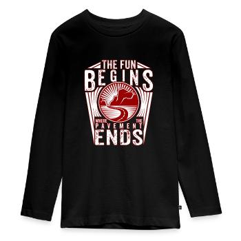 Lustiges Geländewagen Offroad Auto 4x4 Geschenk - Teenager Premium Bio Langarmshirt - Schwarz - Vorne - AI Model Kid Female (0cm)