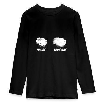 Sheep Unschaf - Teenager Premium Organic Long Sleeve Shirt - black - Front - AI Model Kid Female (0cm)
