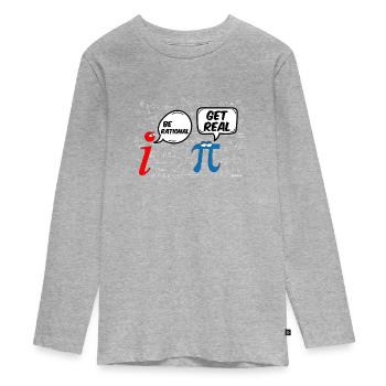 Math T-Shirt Drôle Pi Soyez rationnel - T-shirt manches longues Premium Ado - gris chiné - Devant