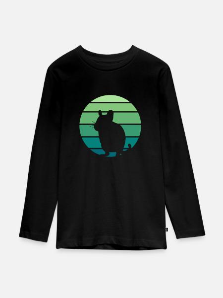 Degu Nagetier - Teenager Premium Bio Langarmshirt - Schwarz