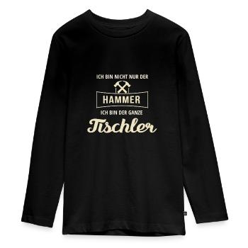 Tischler Spruch | Tischler Meister - Teenager Premium Bio Langarmshirt - Schwarz - Vorne - AI Model Kid Female (0cm)