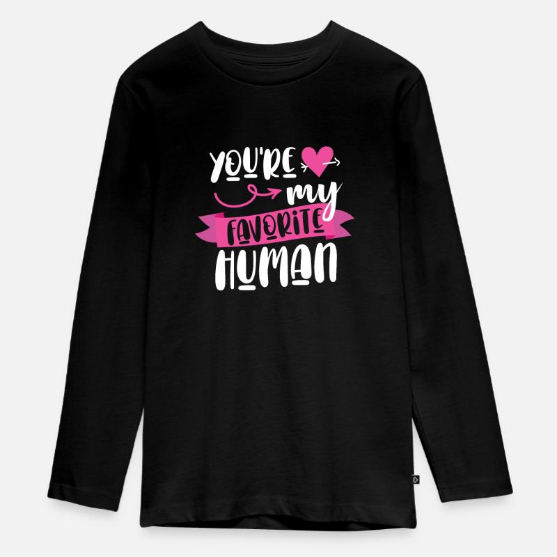 Freund Freundin Geschenkidee - Teenager Premium Bio Langarmshirt - Schwarz
