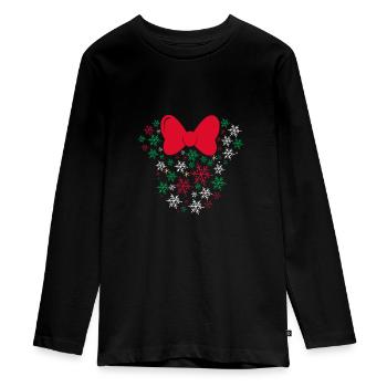 Christmas schöne Zeit Xmas Weihnachten Geschenk - Teenager Premium Bio Langarmshirt - Schwarz - Vorne - AI Model Kid Female (0cm)