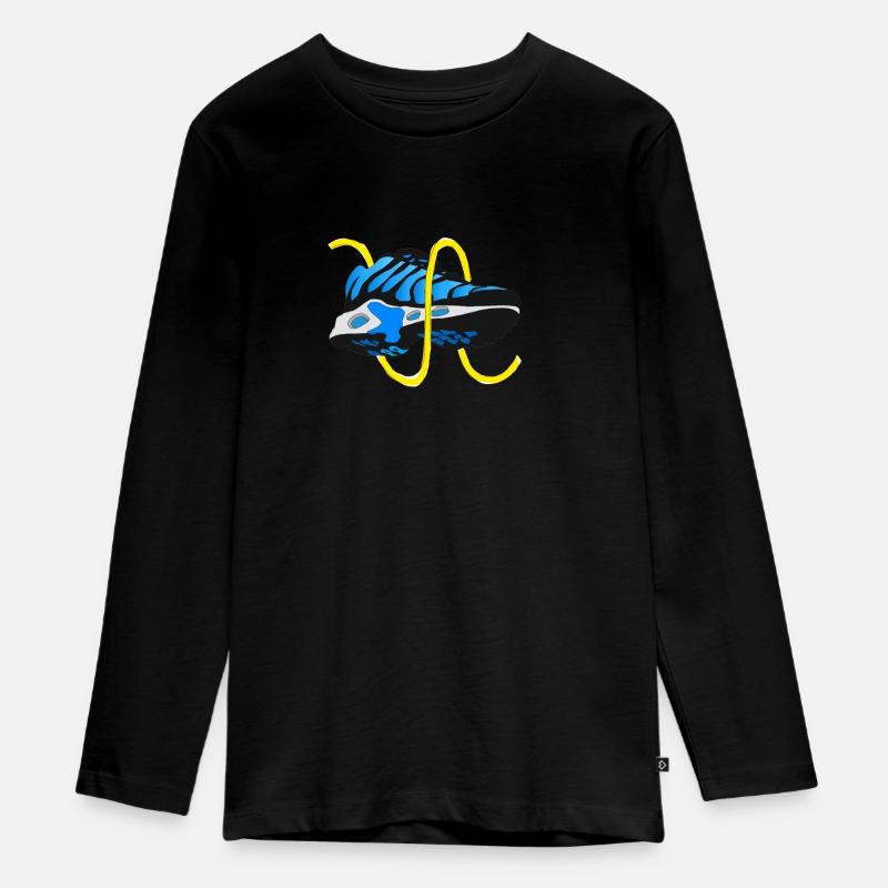 Sneaker Blue Hypebeast graphique de conception de chaussures - T-shirt manches longues Premium Ado - noir