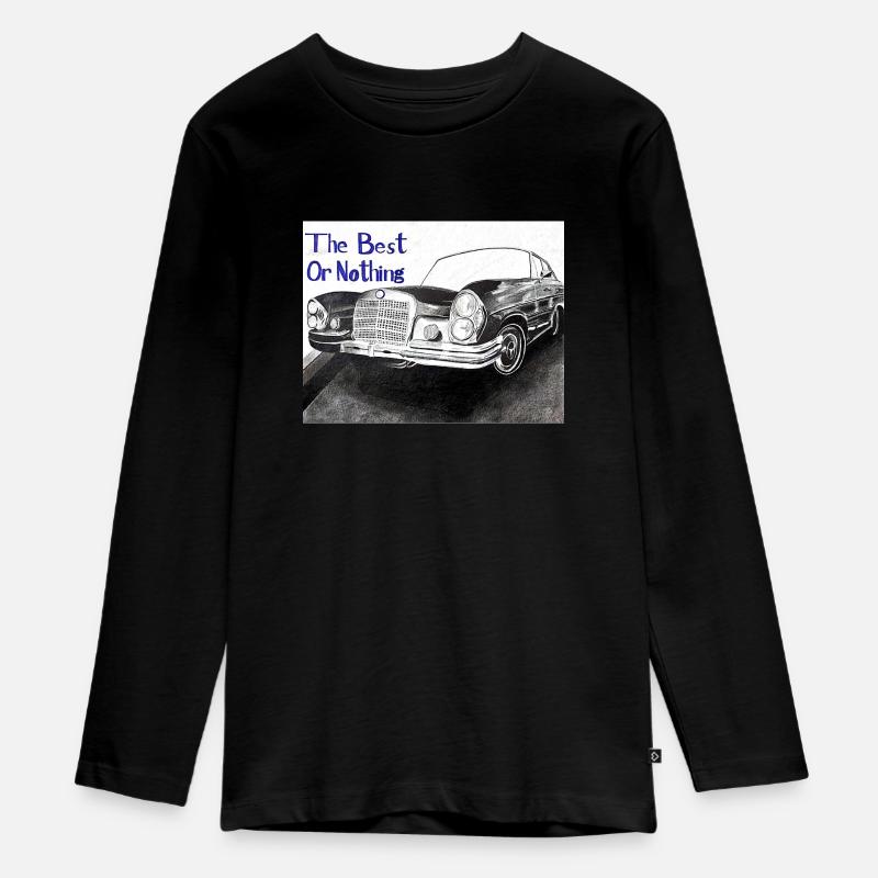 Das Beste oder nichts - Teenager Premium Bio Langarmshirt - Schwarz