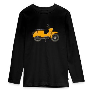 Hirondelle graphique sahara brun - T-shirt manches longues Premium Ado - noir - Devant - AI Model Kid Female (0cm)