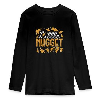Pépite de petit dinosaure - T-shirt manches longues Premium Ado - noir - Devant - AI Model Kid Female (0cm)