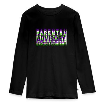 Textgestaltung für elterliche Beratung - Teenager Premium Bio Langarmshirt - Schwarz - Vorne - AI Model Kid Female (0cm)