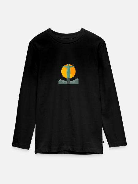 Brazil Rio de Janeiro - Teenager Premium Bio Langarmshirt - Schwarz