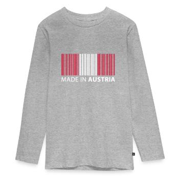 MADE IN AUSTRIA - Teenager Premium Organic Long Sleeve Shirt - heather grey - Front