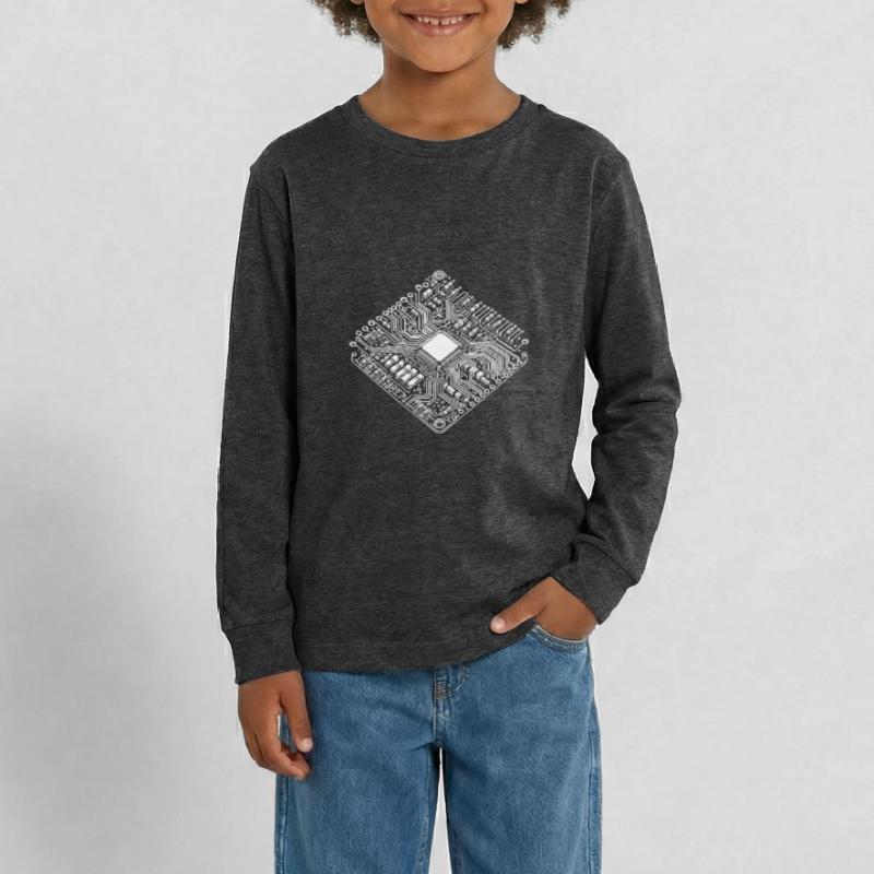 Anatomical CPU & PCB - Cool Computer Scientists Teenager Premium Organic Long Sleeve Shirt
