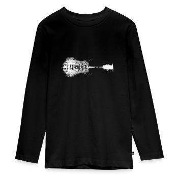 Guitare Skyline T-shirt abstrait - T-shirt manches longues Premium Ado - noir - Devant - AI Model Kid Female (0cm)