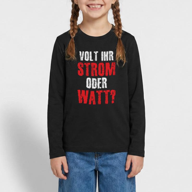 Volt Ihr Strom oder Watt? Teenager Premium Bio Langarmshirt