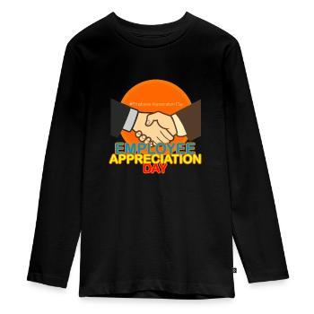 employé Wertschätzungtag - T-shirt manches longues Premium Ado - noir - Devant - AI Model Kid Female (0cm)