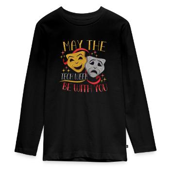 Professeur de théâtre Professeur d’art dramatique - T-shirt manches longues Premium Ado - noir - Devant - AI Model Kid Female (0cm)