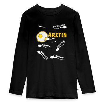 MÉDECIN - T-shirt manches longues Premium Ado - noir - Devant - AI Model Kid Female (0cm)