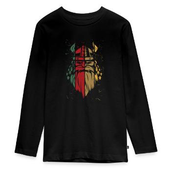 Vintage Viking - Teenager Premium Bio Langarmshirt - Schwarz - Vorne - AI Model Kid Female (0cm)