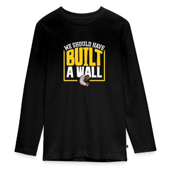 Indische Ureinwohner Geschichte Der Indigenen - Teenager Premium Bio Langarmshirt - Schwarz - Vorne - AI Model Kid Female (0cm)