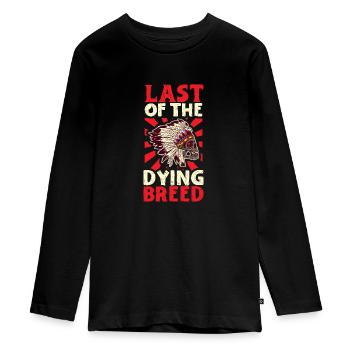 Indische Ureinwohner Geschichte Der Indigenen - Teenager Premium Bio Langarmshirt - Schwarz - Vorne - AI Model Kid Female (0cm)
