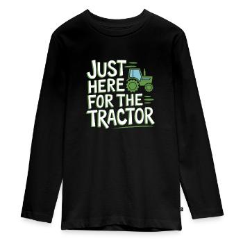 Farming Simulator Virtual Farming Game Fan Farm - Teenager Premium Bio Langarmshirt - Schwarz - Vorne - AI Model Kid Female (0cm)