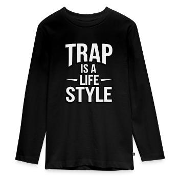 Produzent 808 Bass Hip-hop Beatmaker - Teenager Premium Bio Langarmshirt - Schwarz - Vorne - AI Model Kid Female (0cm)