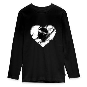 Drapeau Corse Drapeau Corse Corse - T-shirt manches longues Premium Ado - noir - Devant - AI Model Kid Female (0cm)