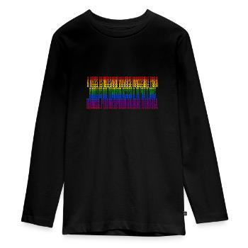 To love without depending - Teenager Premium Organic Long Sleeve Shirt - black - Front - AI Model Kid Female (0cm)