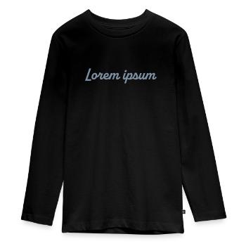 Lorem ipsum - Teenager Premium Bio Langarmshirt - Schwarz - Vorne - AI Model Kid Female (0cm)