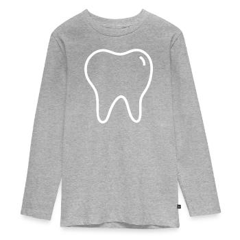 Dental Care - Teenager Premium Organic Long Sleeve Shirt - heather grey - Front