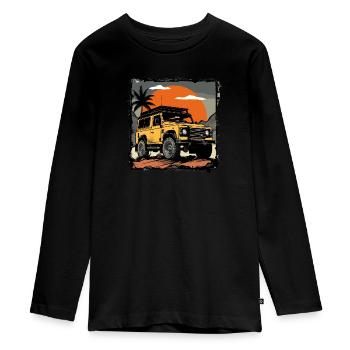 Defender Offroad 4x4 Best-seller Off-Road Landy - T-shirt manches longues Premium Ado - noir - Devant - AI Model Kid Female (0cm)
