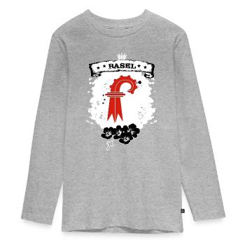 Basel Canton - Teenager Premium Organic Long Sleeve Shirt - heather grey - Front