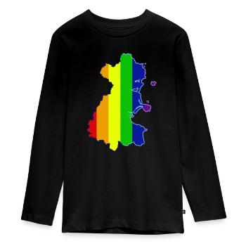 Dublin Pride - Teenager Premium Organic Long Sleeve Shirt - black - Front - AI Model Kid Female (0cm)